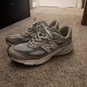 New Balance Men's Grey and White Trainers